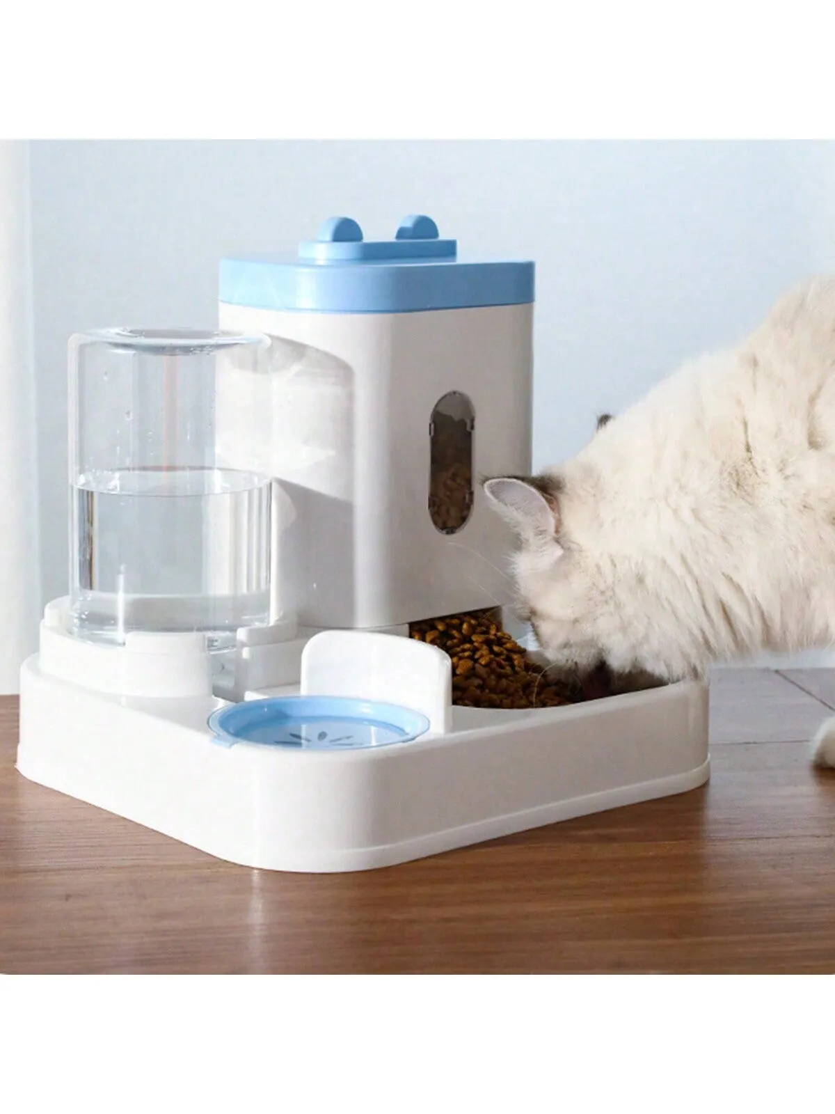 Rabbit Ear Design Automatic Feeder & Water Dispenser For Cats And Pets