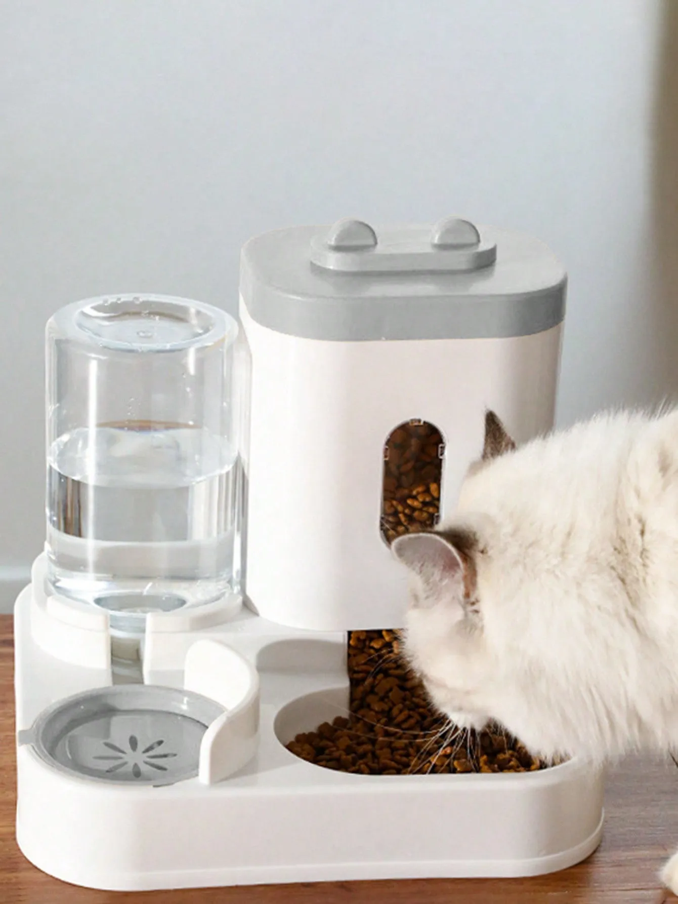 Rabbit Ear Design Automatic Feeder & Water Dispenser For Cats And Pets