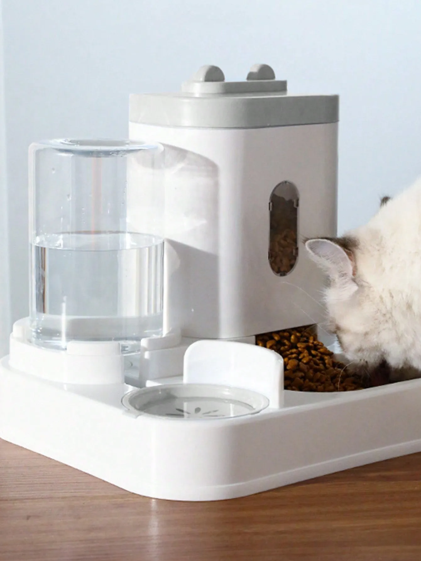 Rabbit Ear Design Automatic Feeder & Water Dispenser For Cats And Pets