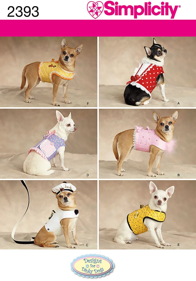 Simplicity Pattern 2393 Small Dog Clothes