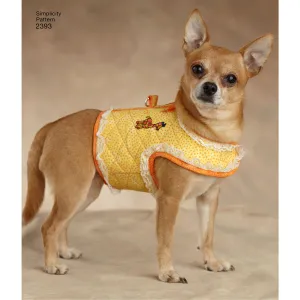 Simplicity Pattern 2393 Small Dog Clothes