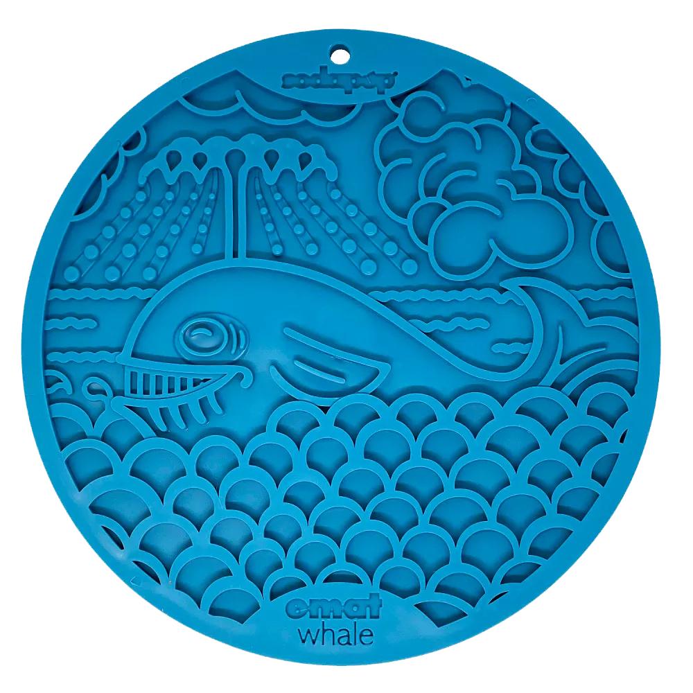 SodaPup Whale Design eMat Enrichment Lick Mat With Suction Cups