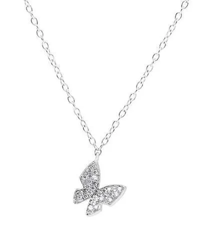 Sterling Silver Small Butterfly Necklace