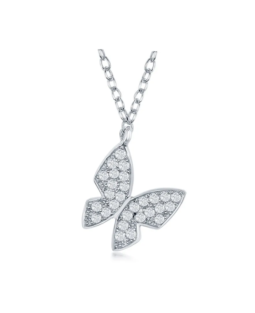 Sterling Silver Small Butterfly Necklace