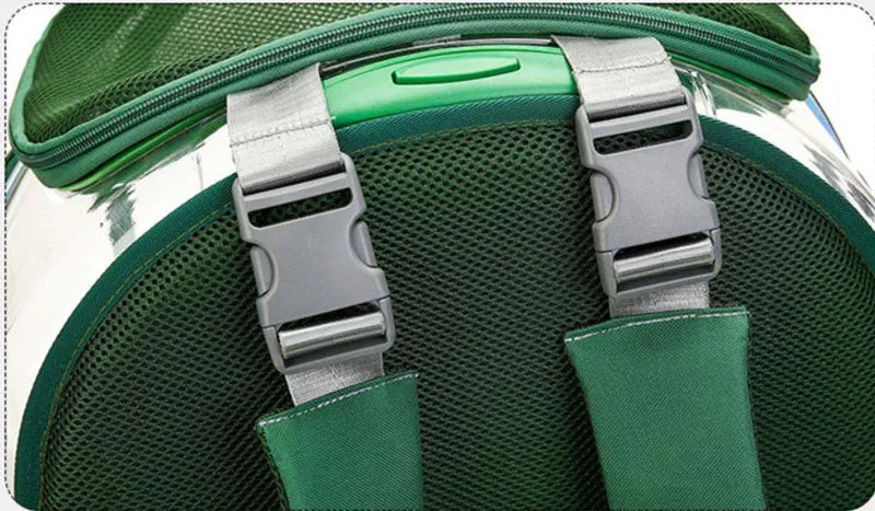 The new pet trolley case transparent go out portable pet backpack