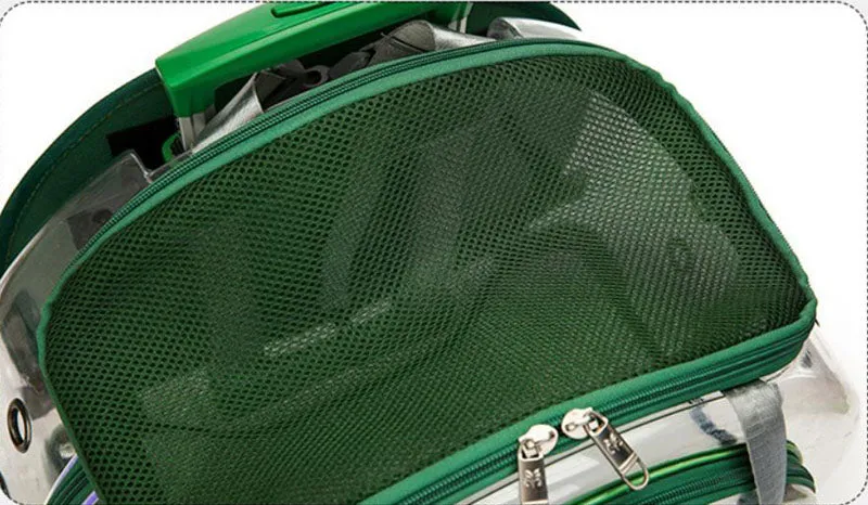 The new pet trolley case transparent go out portable pet backpack