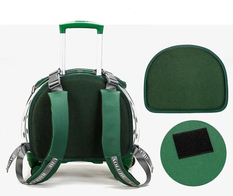 The new pet trolley case transparent go out portable pet backpack