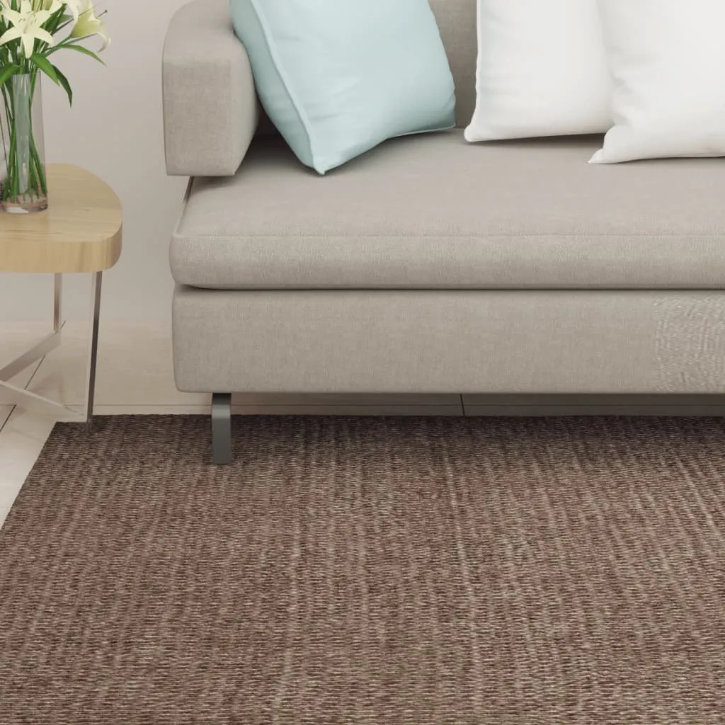 vidaXL Sisal Rug for Scratching Post Brown 66x350 cm