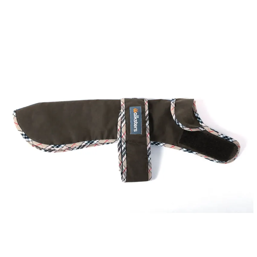 Walksters Dachshund Premium Wax Coat in Khaki